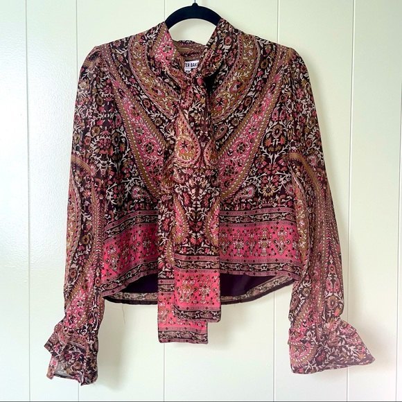 Walter Baker Aubrey Grand Paisley Top Boho Chic - Picture 1 of 12